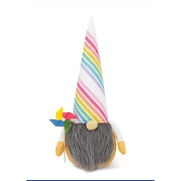 New! Springime Easter Decorative Gnome with Pinwheel Adorable! - Picture 1 of 1